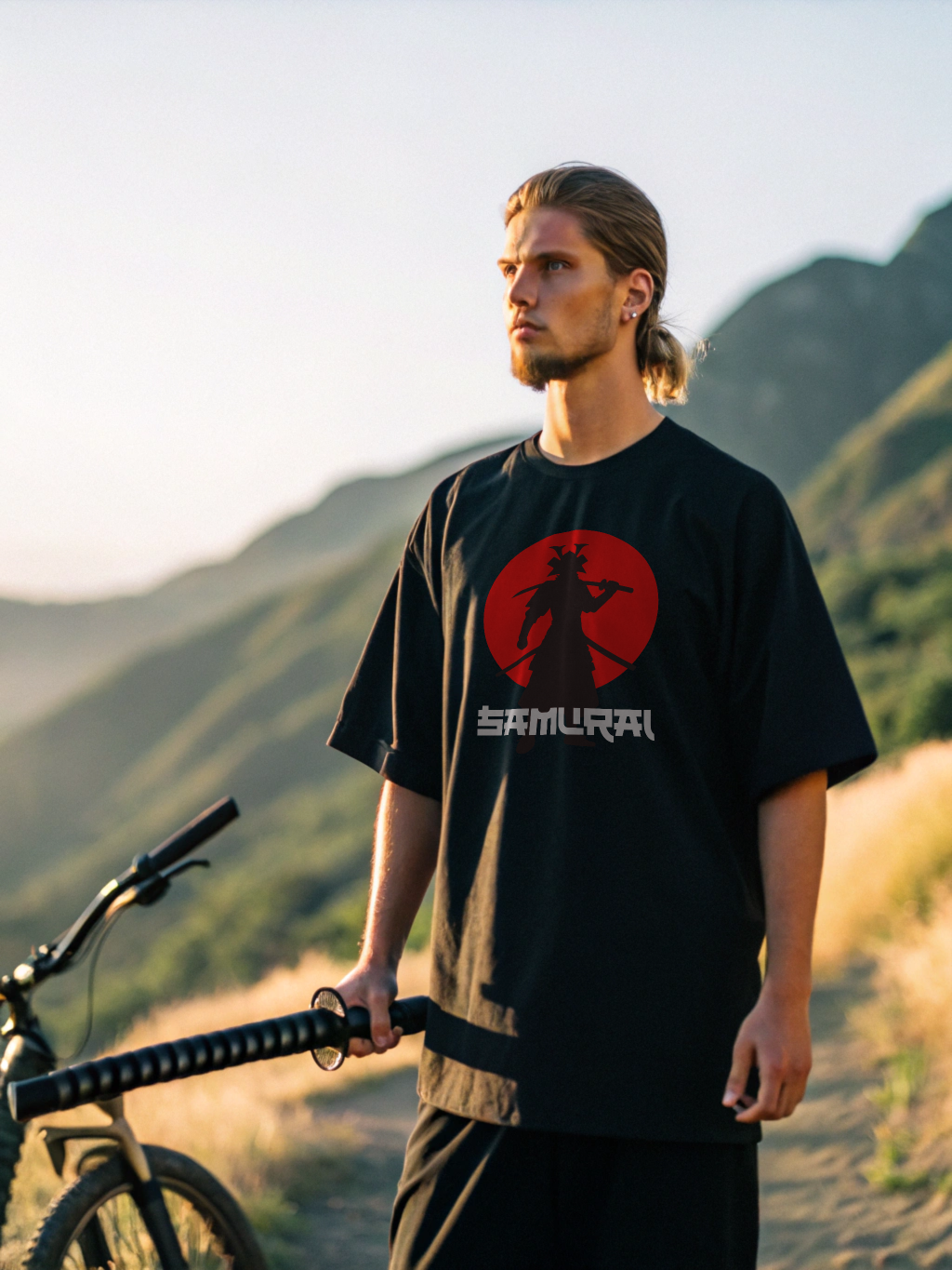 Glacier Samurai Wall Oversized T-Shirt