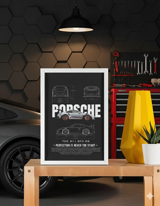 Glacier "Porsche" Framed Poster