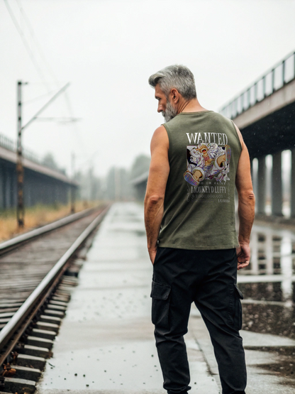 Glacier Monkey Fluffy Sleeveless T-Shirt